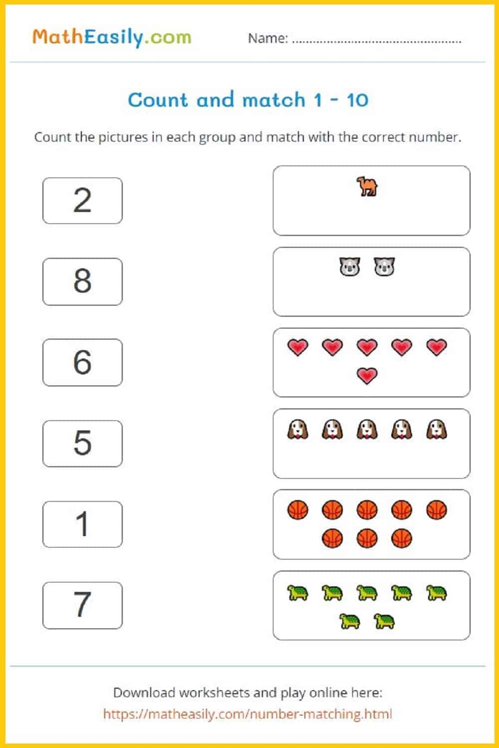 100 Free Math Games For Kindergarten ONLINE Printable