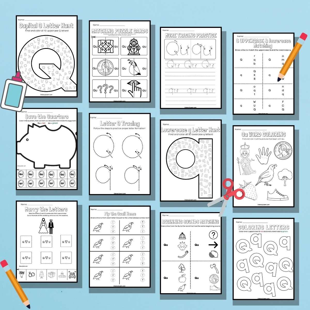 11 Letter Q Worksheets Free Printables Literacy Learn