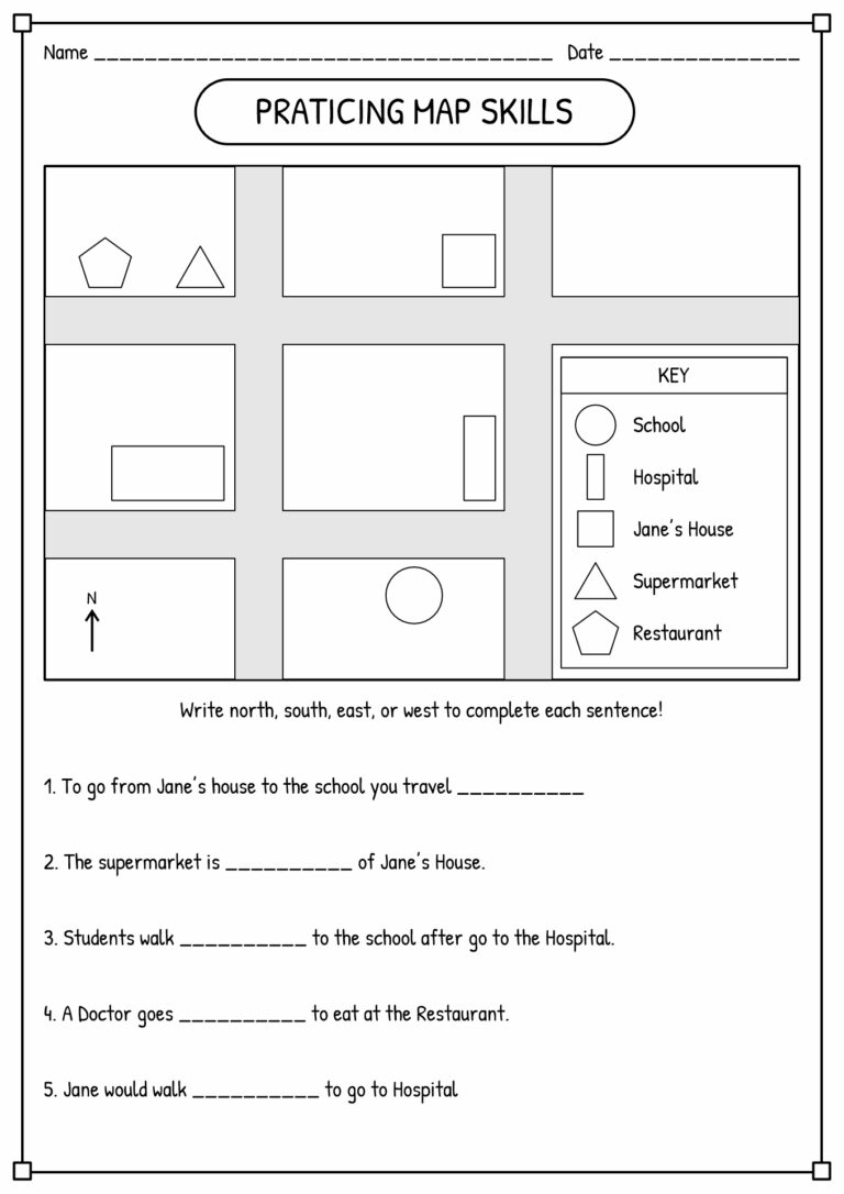 12 Worksheets Map Reading Skills Free PDF At Worksheeto