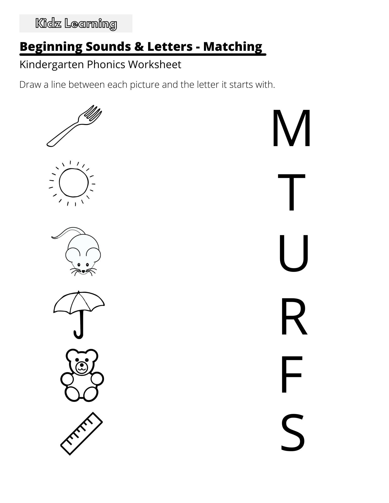 15 Printable Beginning Sounds Worksheets Preschool 1st Grade 