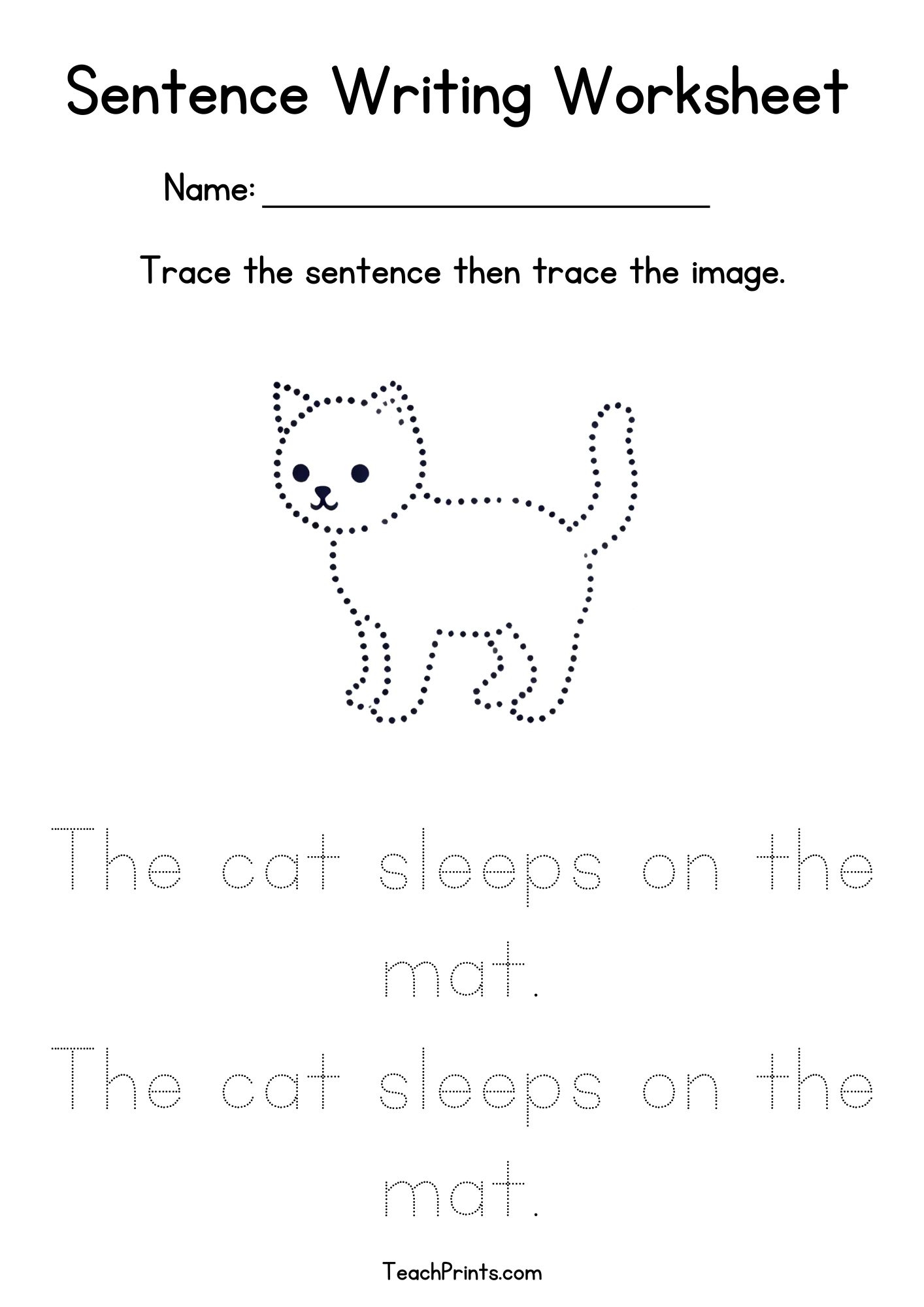 Free Printable Writing Sentences Worksheets Free Printable Writing Sentences Worksheets