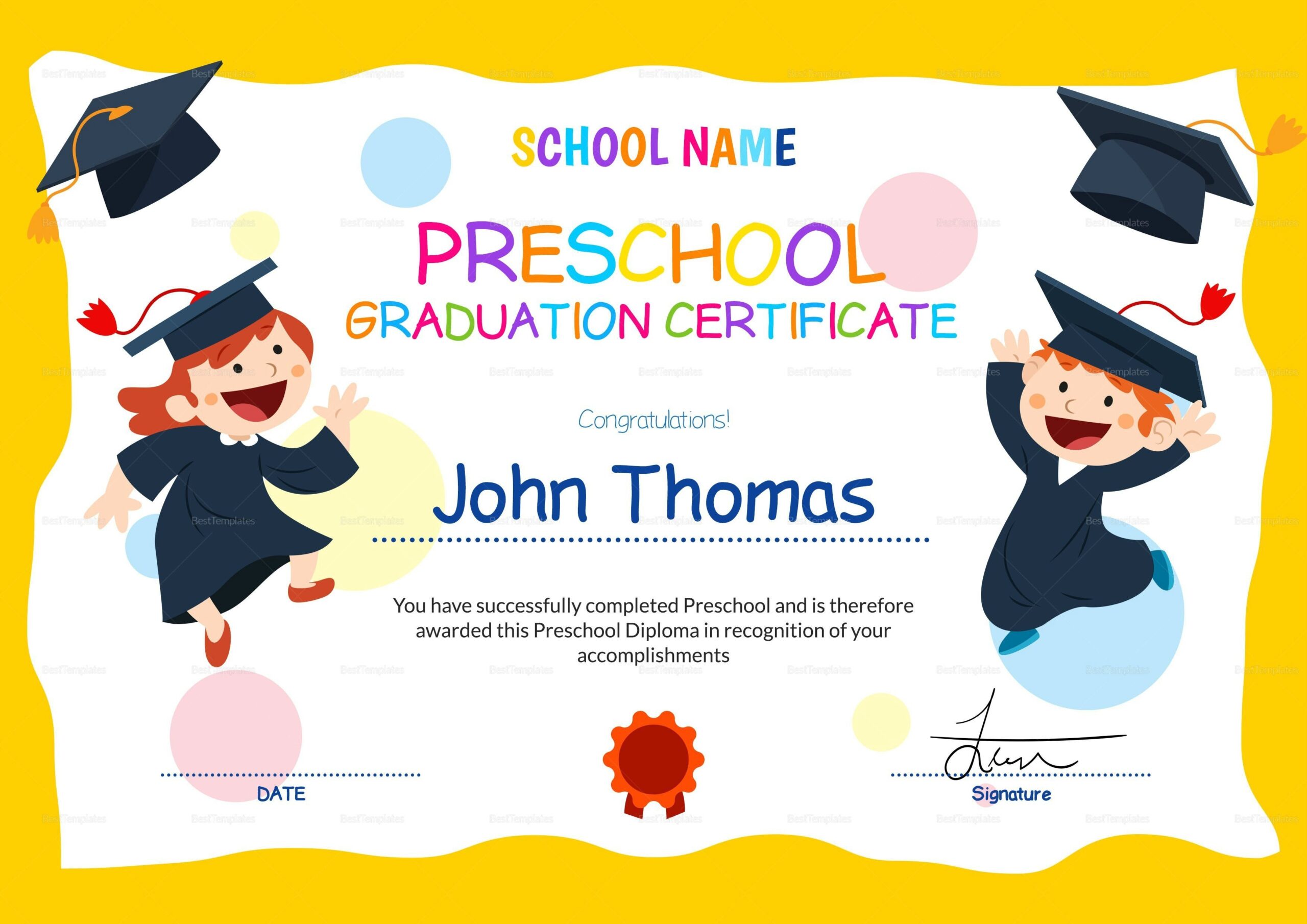 Free Printable Preschool Graduation Borders