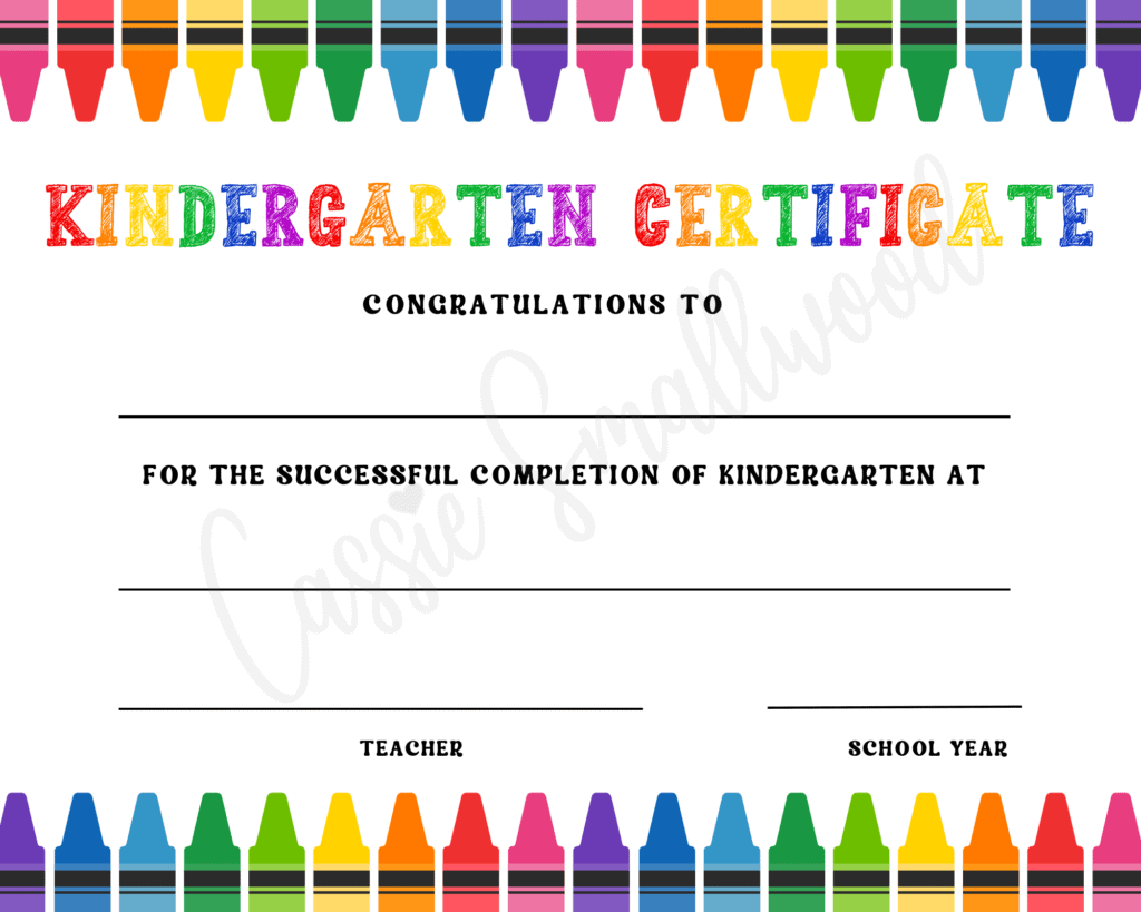 20 Preschool And Kindergarten Graduation Certificates FREE 