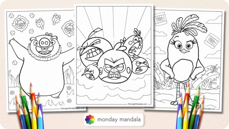 26 Angry Birds Coloring Pages Free PDF Printables 