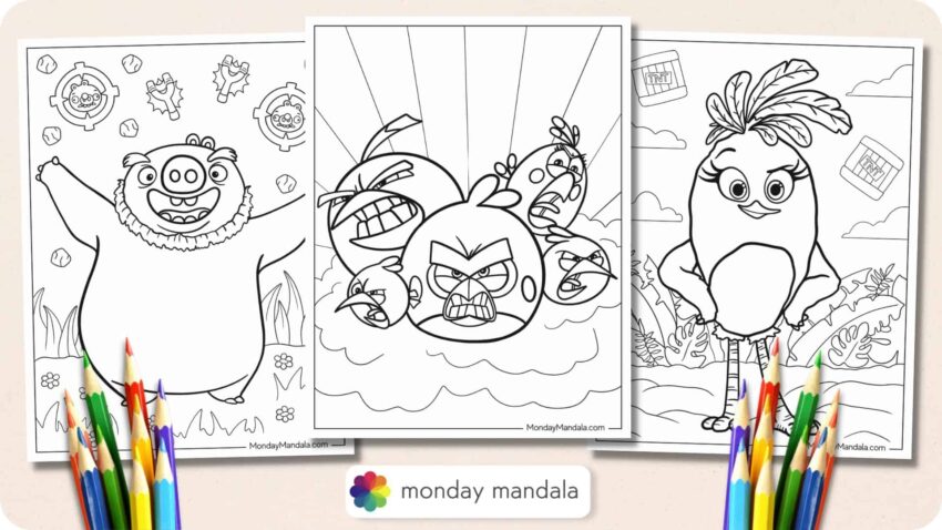 26 Angry Birds Coloring Pages Free PDF Printables