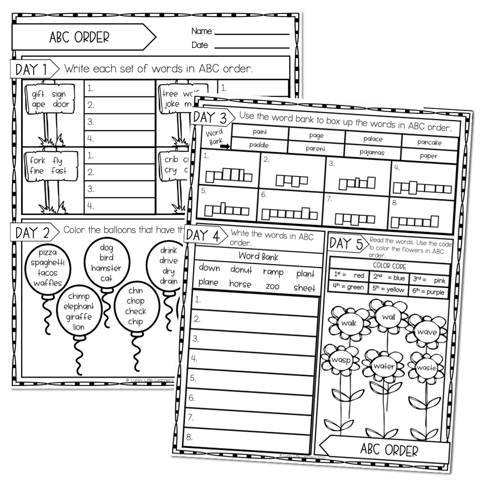 2nd Grade Alphabetical Order Worksheets 2nd Grade Alphabetical Order Worksheets