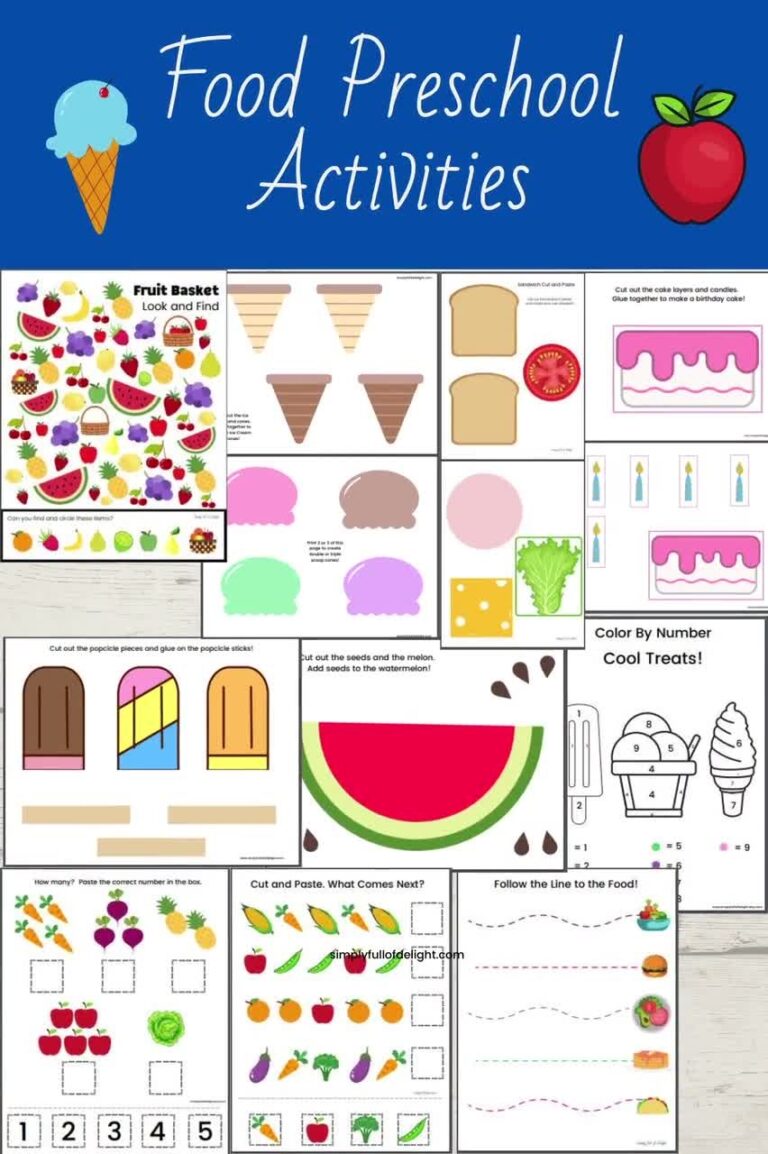 3 Year Old Learning Activities Food Preschool Printable Nutrition Preschool Activities Preschool Activities Pack Scissor Skills