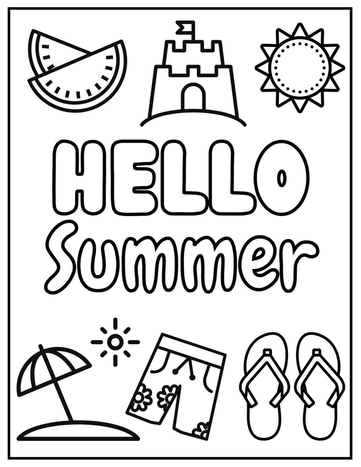 30 Free Summer Coloring Pages For Kids Prudent Penny Pincher