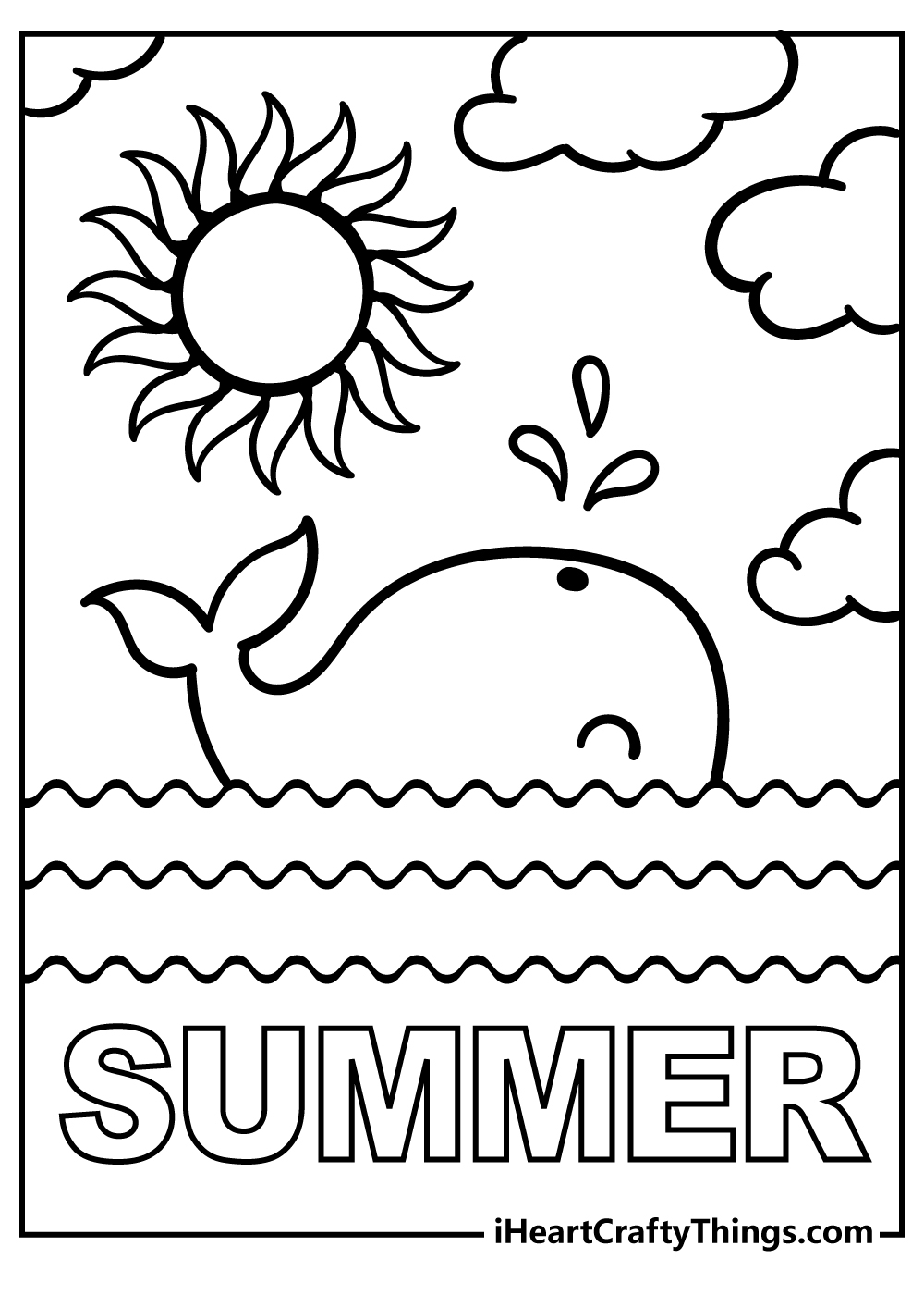 30 Summer Coloring Pages Free To Print Detailed PDF Sheets 