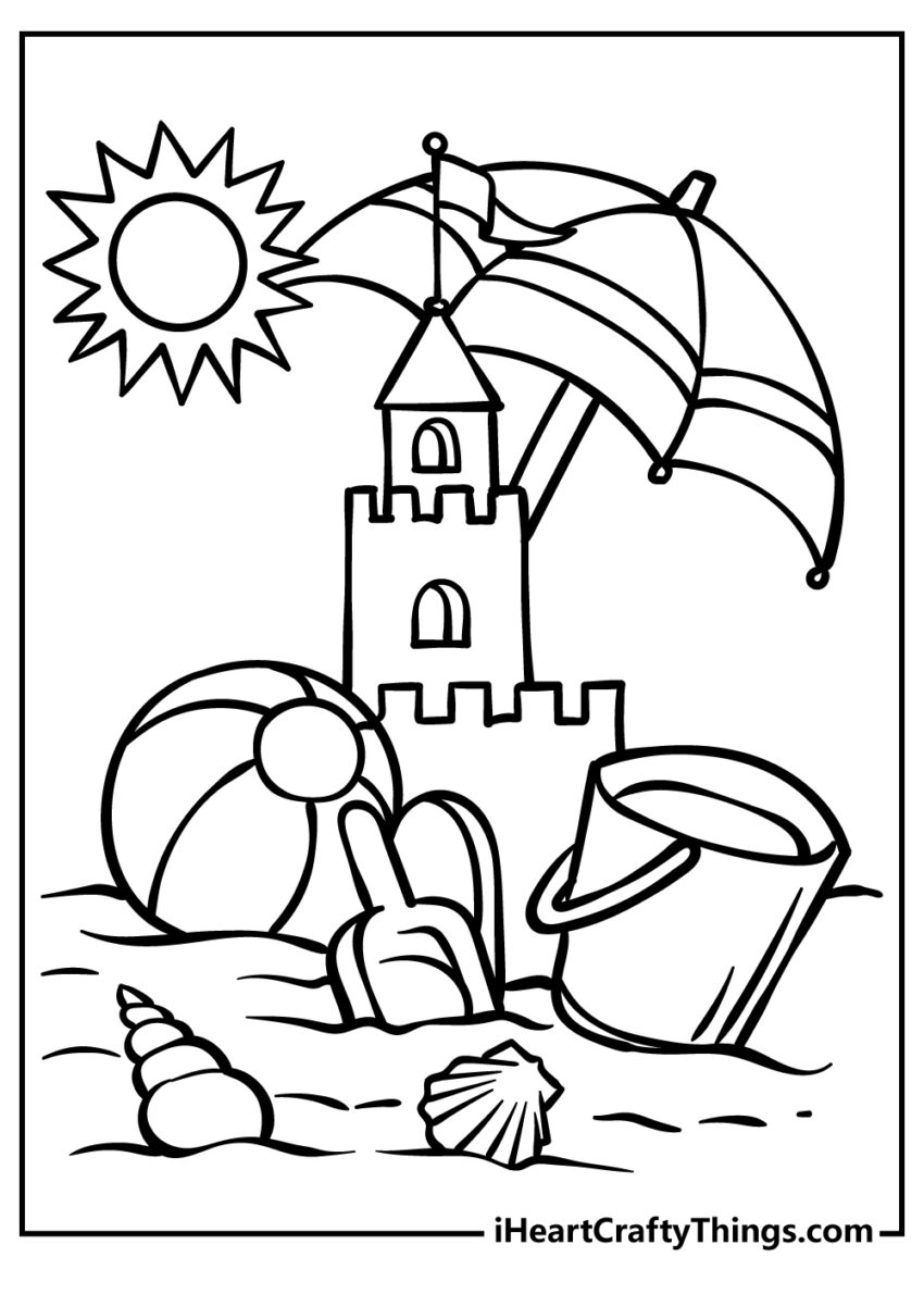 30 Summer Coloring Pages Free To Print Detailed PDF Sheets