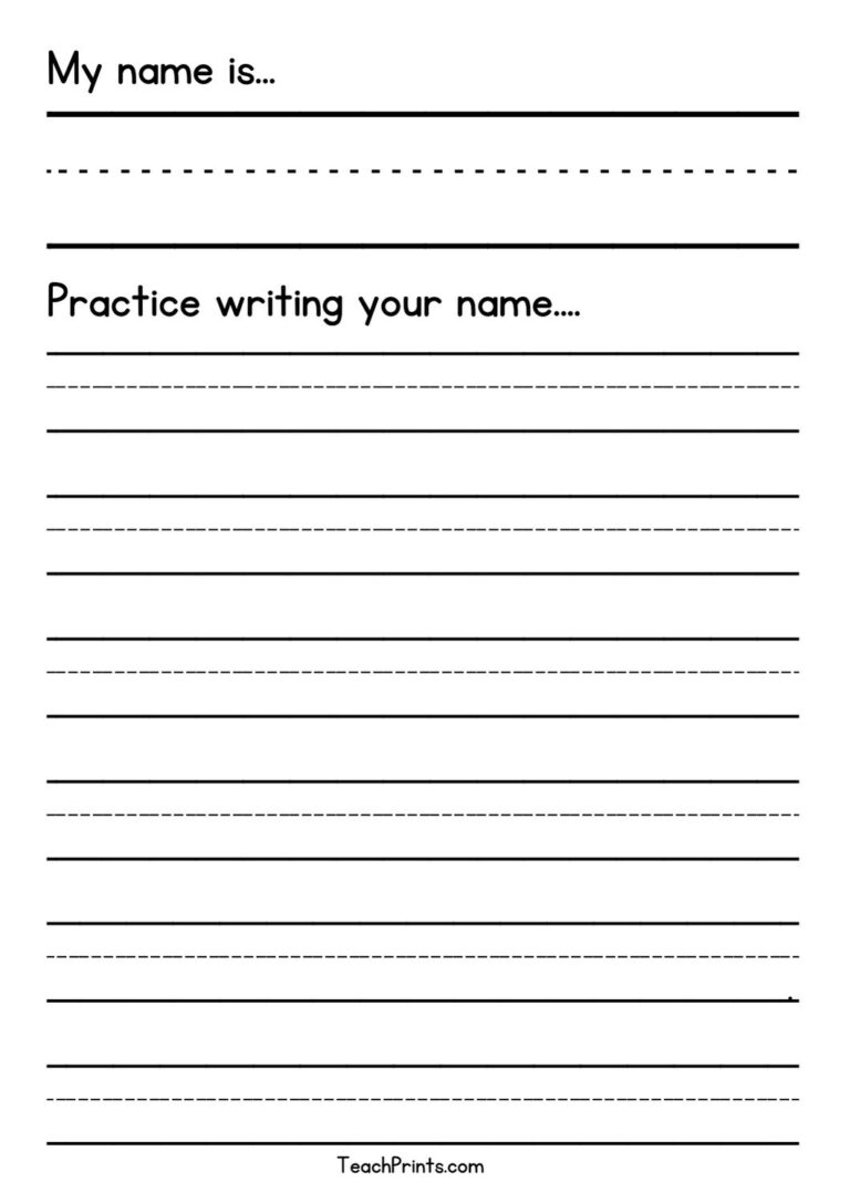 32 Free Blank Name Tracing Worksheets Teach Prints
