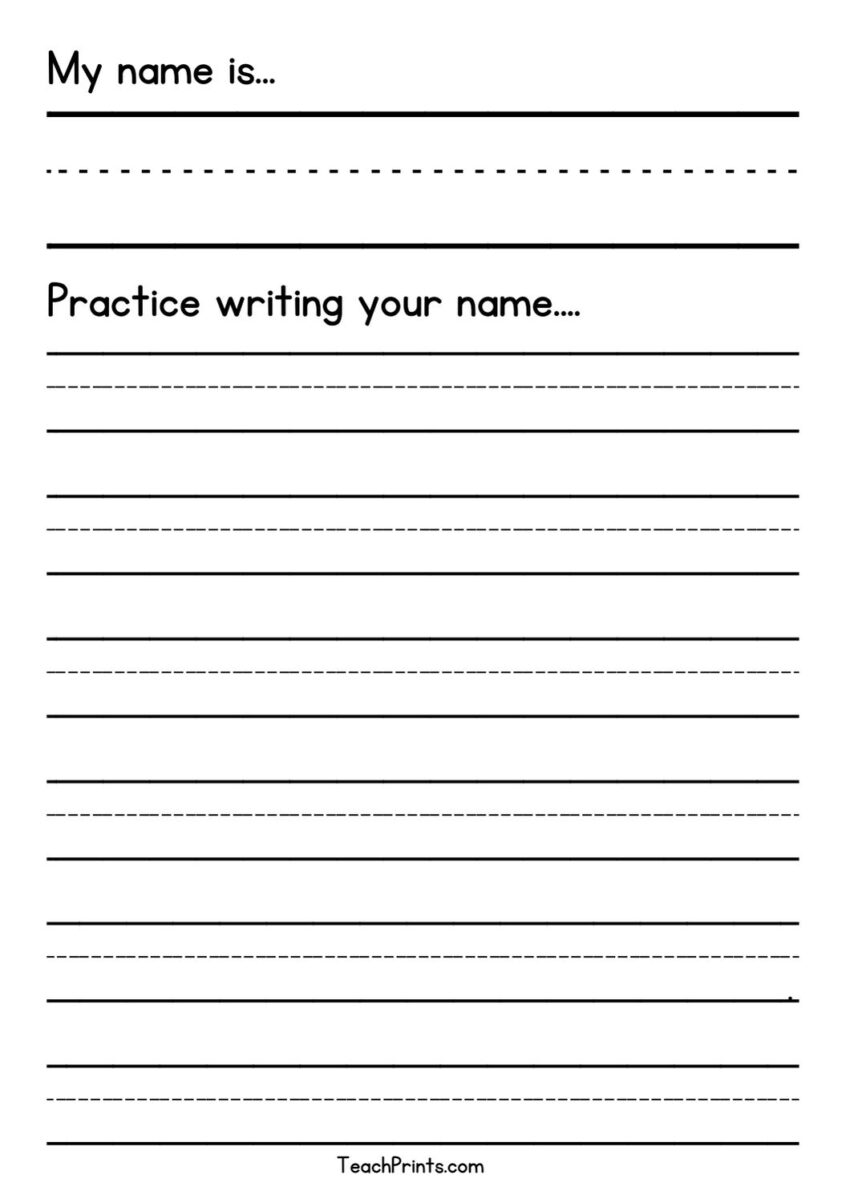32 Free Blank Name Tracing Worksheets Teach Prints