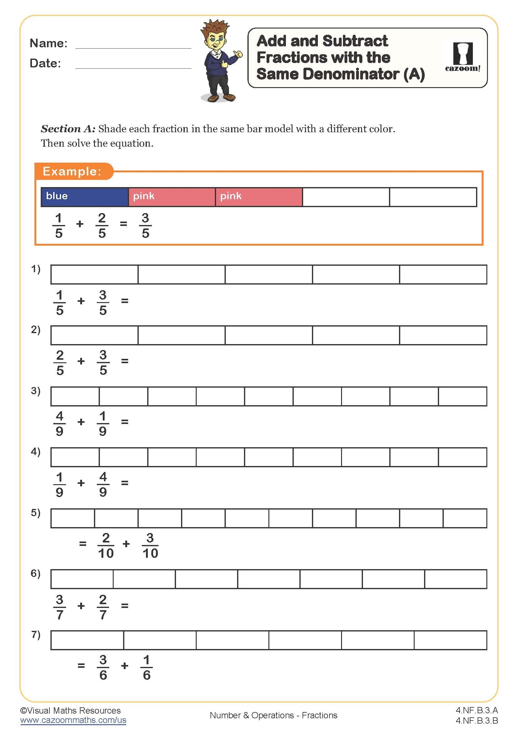 Free Fourth Grade Printable Math Worksheets
