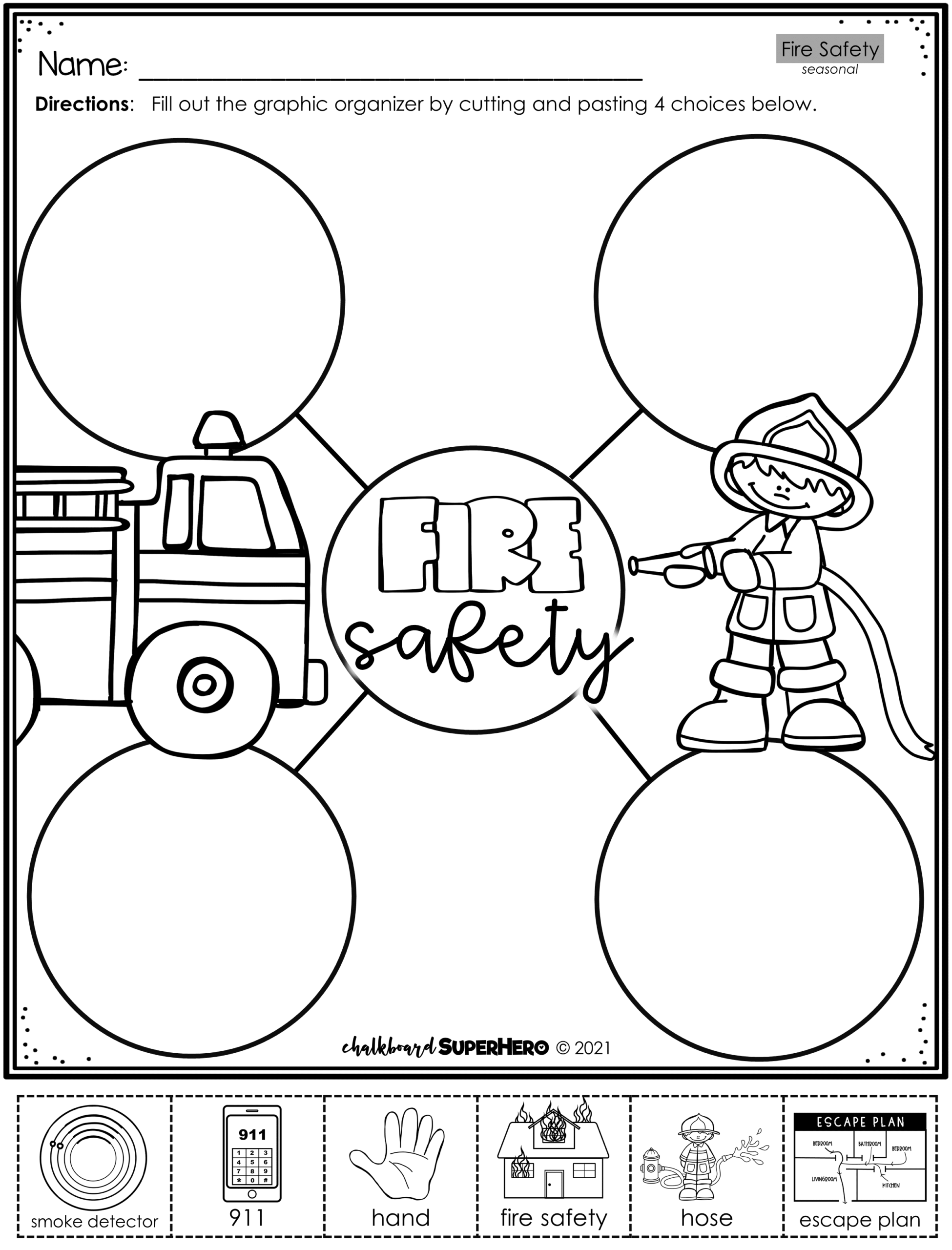 Adapted Book Unit Fire Safety Printable U0026 Digital Chalkboard Adapted Book Unit Fire Safety Printable U0026 Digital Chalkboard