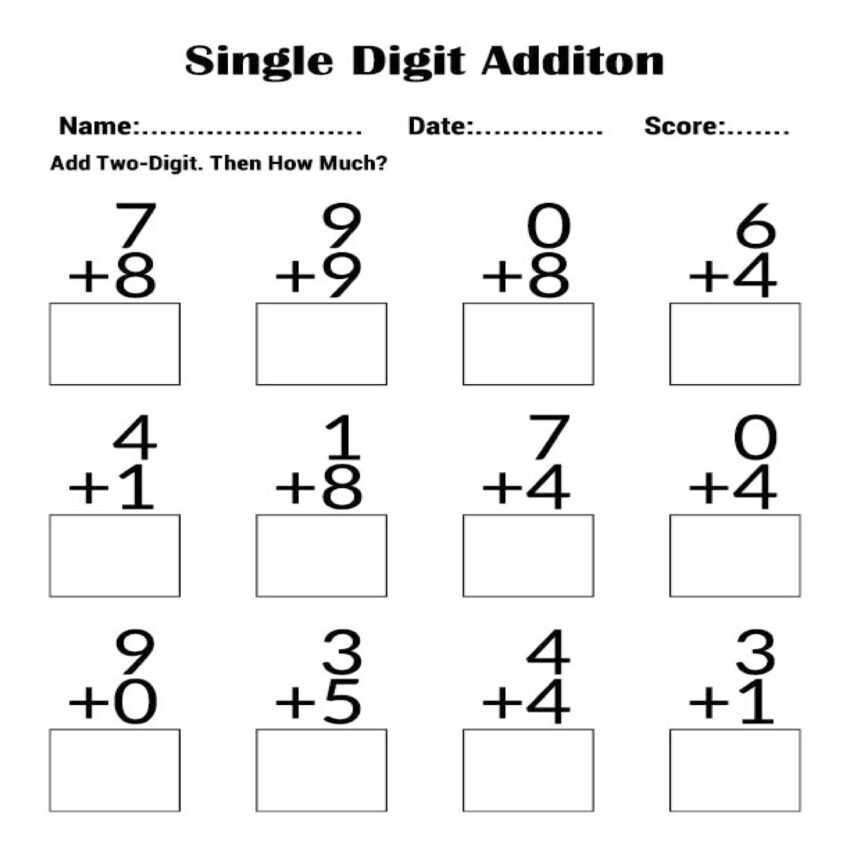 Addition Math Activity Book For Kids Homeschool Kindergarteners Book Math