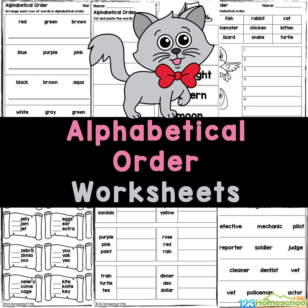 Arrange Alphabetically Worksheet