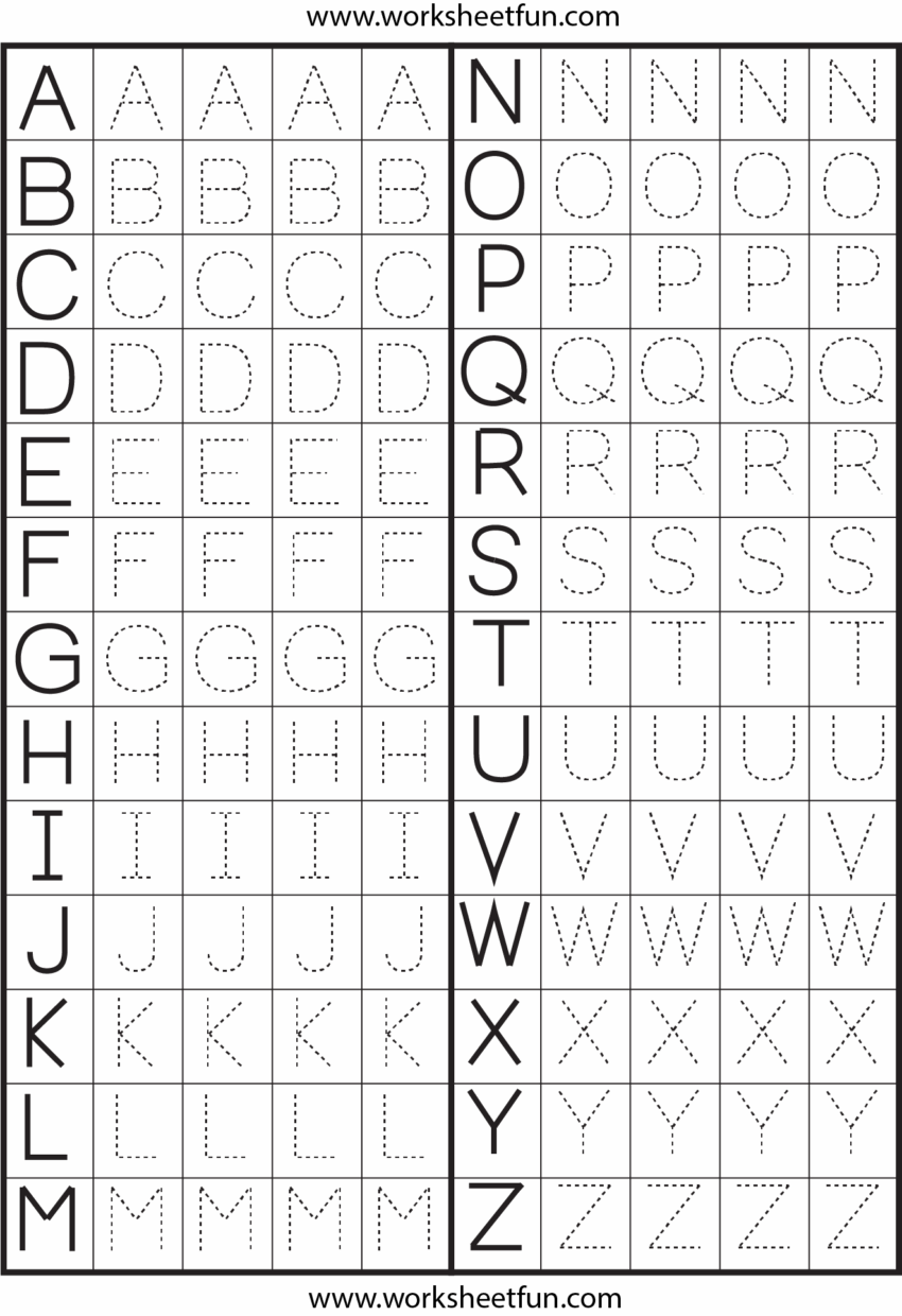 Alphabet Tracing Worksheets Free Handwriting Practice Pages Worksheets Library