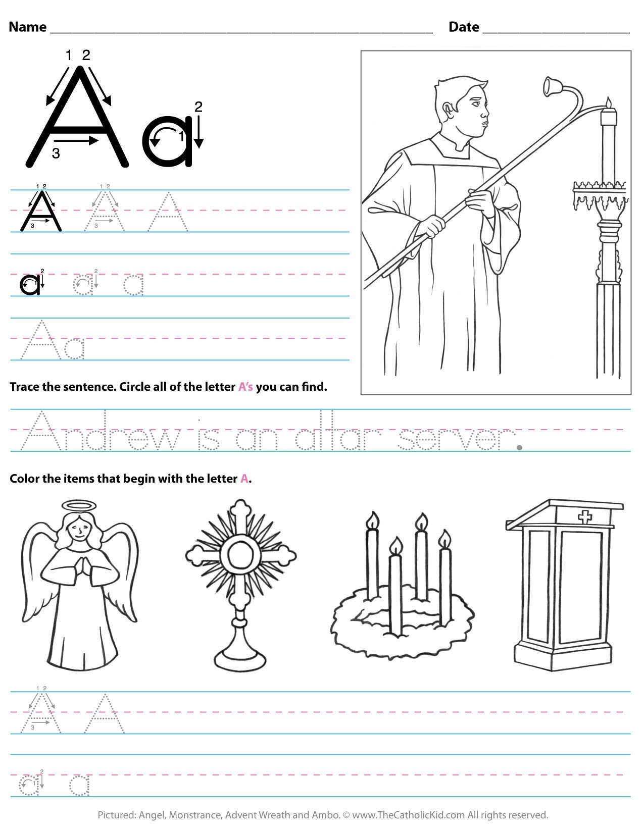 Alphabet Worksheets Download Pack TheCatholicKid