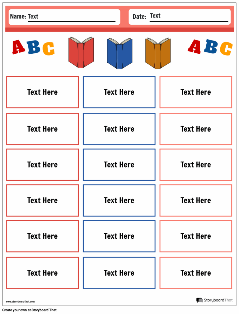Alphabetical Order Worksheets Create With Storyboard That