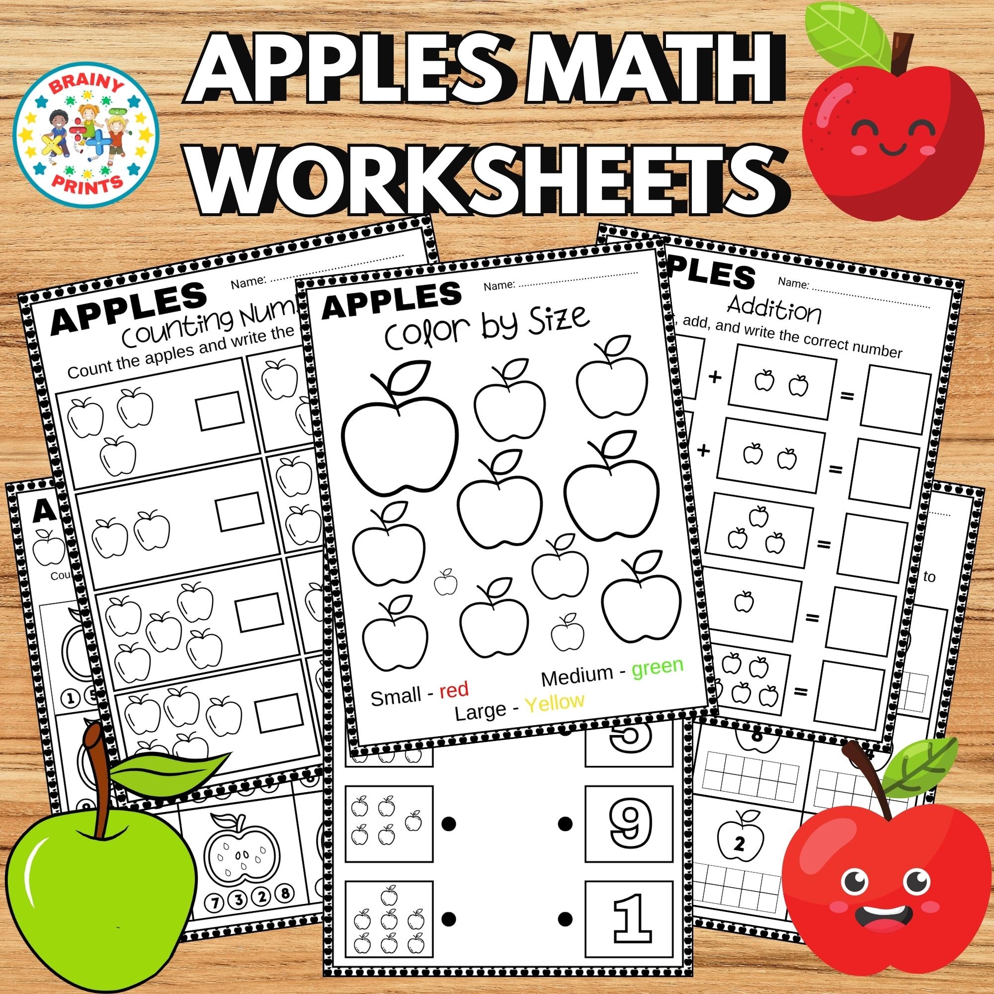 Apple Math Worksheets Kindergarten Math Activities Worksheets Library