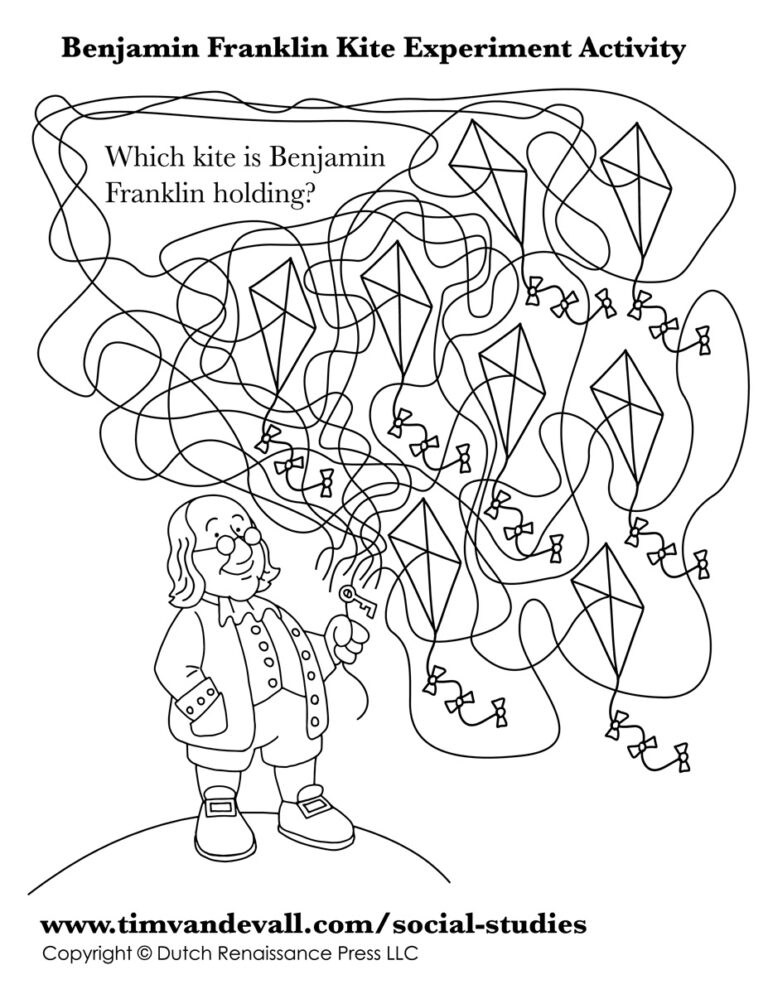 Benjamin Franklin Worksheet Tim s Printables