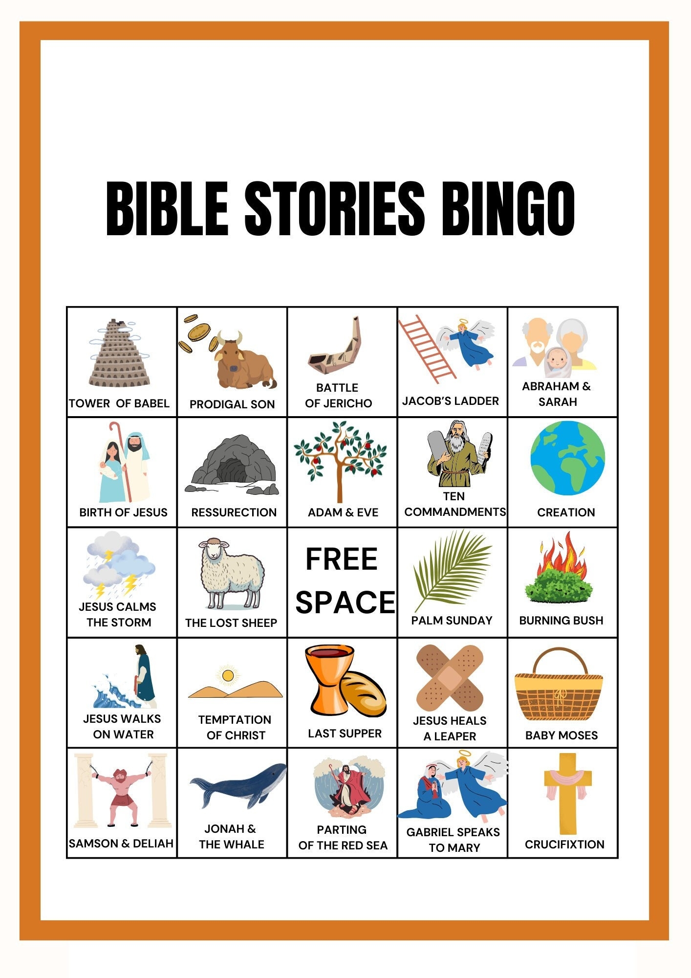 Bible Bingo Bible Stories Bingo 20 Bible Bingo Cards Bible 