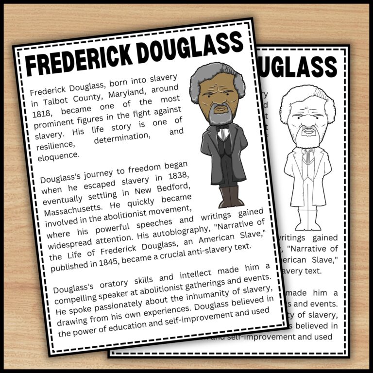 Black History Month Frederick Douglass Reading Comprehension Passage U0026 Questions