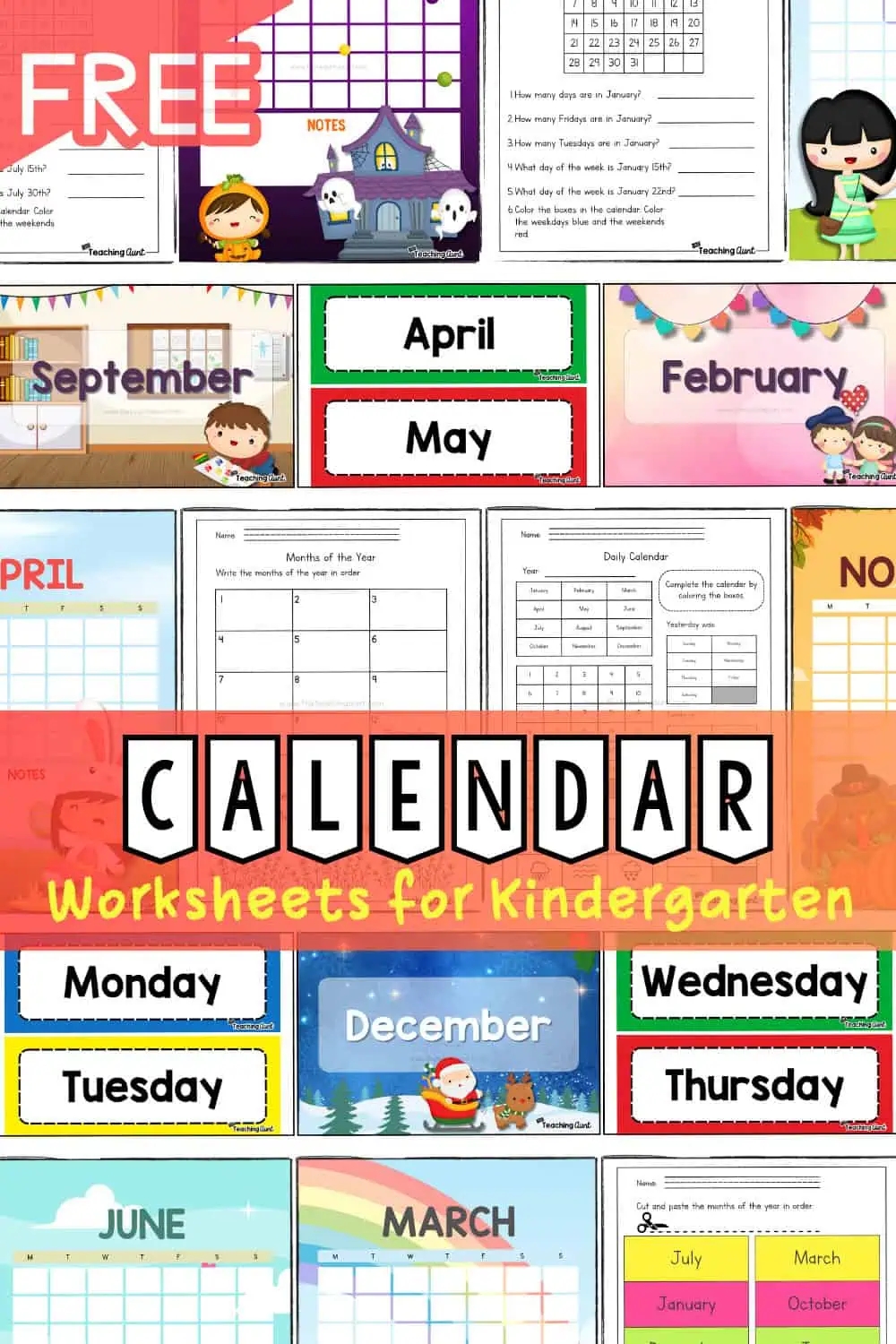 Calendar Worksheets The Teaching Aunt