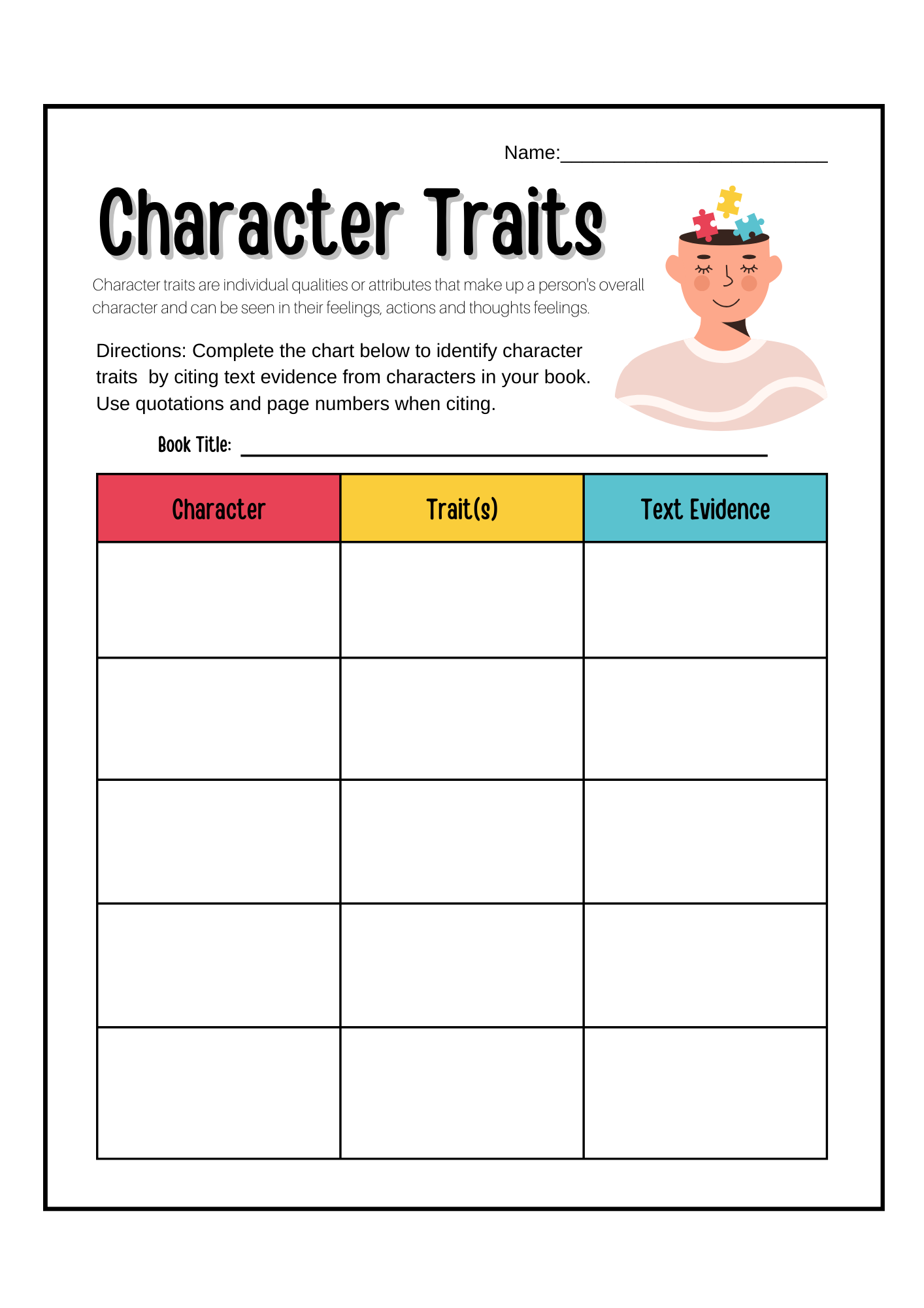 Character Building Worksheets For Child Development Sllearning Character Building Worksheets For Child Development Sllearning