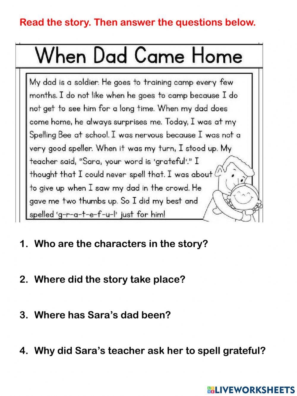 Characters And Setting Worksheet For 1 3 Live Worksheets Worksheets Library