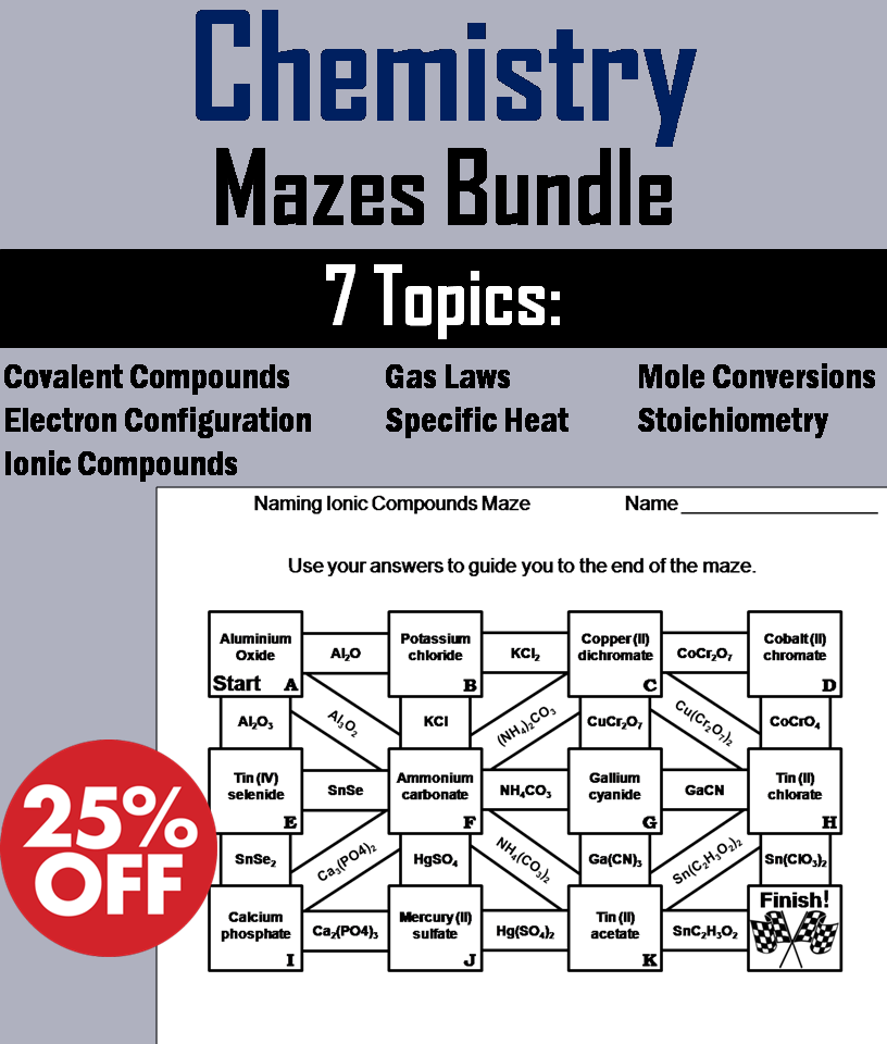Ionic Compounds Maze Worksheet Answer Key