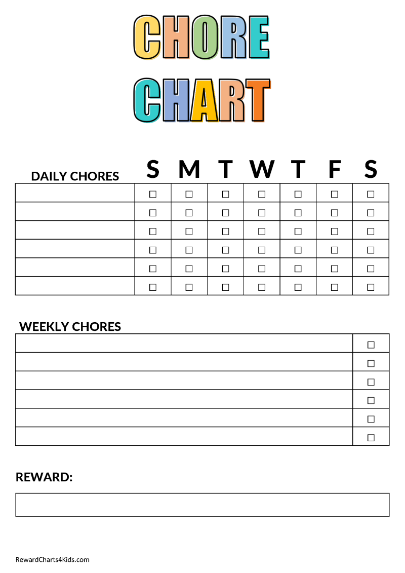 Reward Charts Free Printables Preschoolers Custome