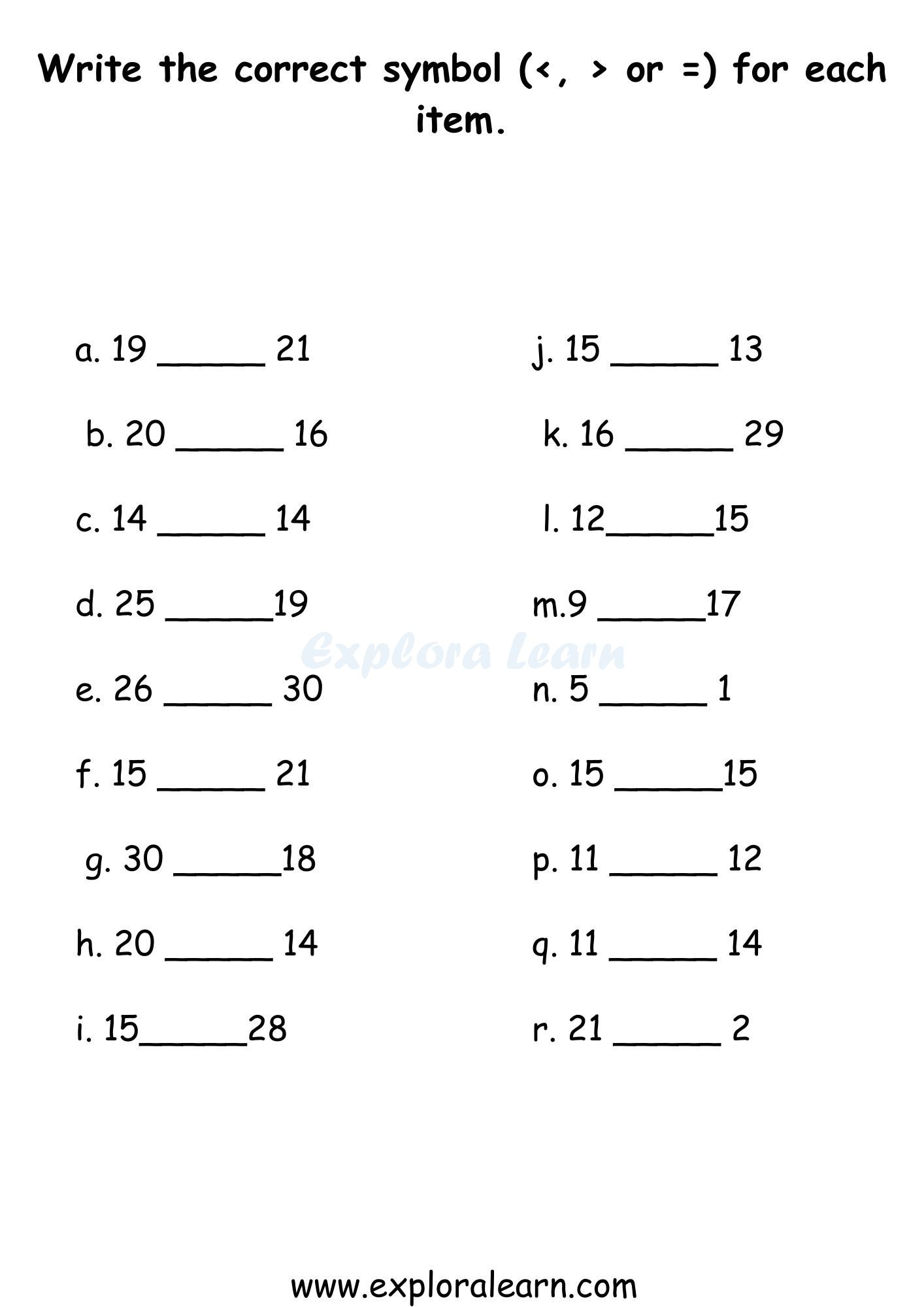 Class 1 Math Worksheets Practice And Learn