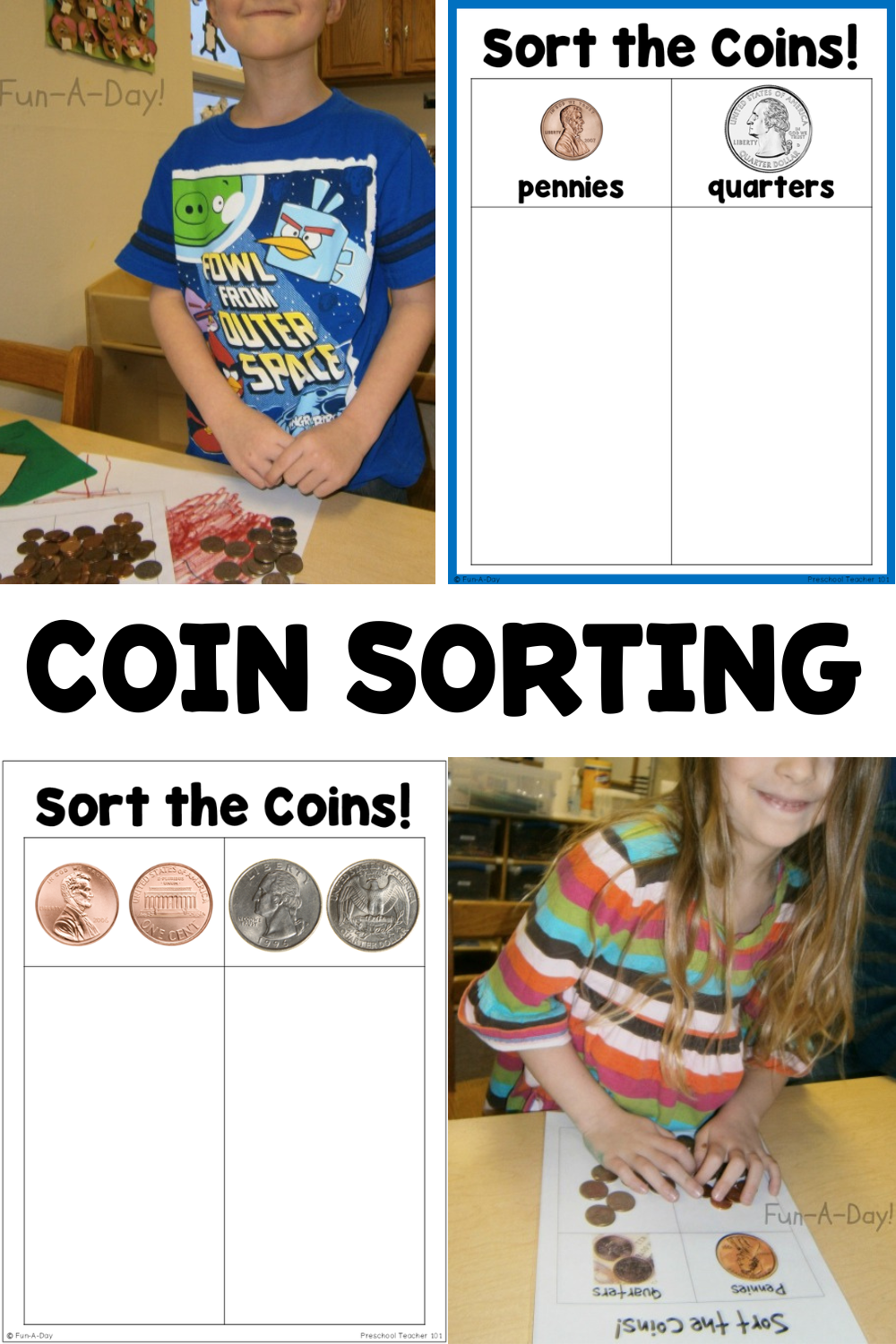 Coin Sorting Mat Free Printable Fun A Day Coin Sorting Mat Free Printable Fun A Day
