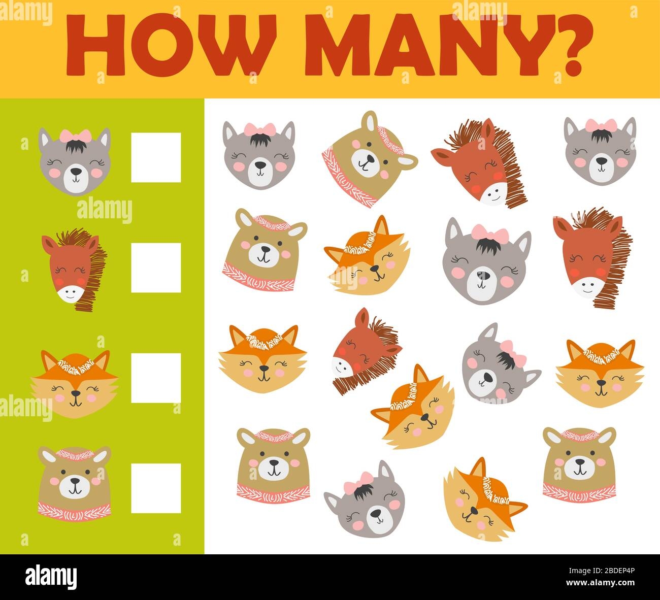 Counting Animal Games For Preschool Kids Sheet Layout In Colorful Printable Version Stock Vector Image U0026 Art Alamy Counting Animal Games For Preschool Kids Sheet Layout In Colorful Printable Version Stock Vector Image U0026 Art Alamy