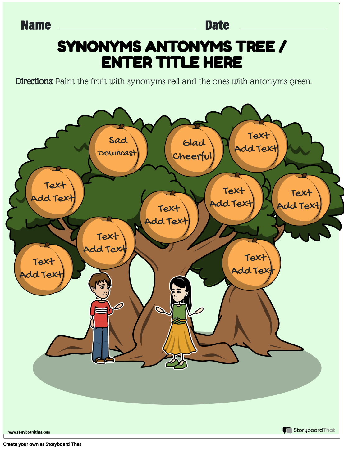 Customize Free Printable Synonyms And Antonyms Worksheets Customize Free Printable Synonyms And Antonyms Worksheets
