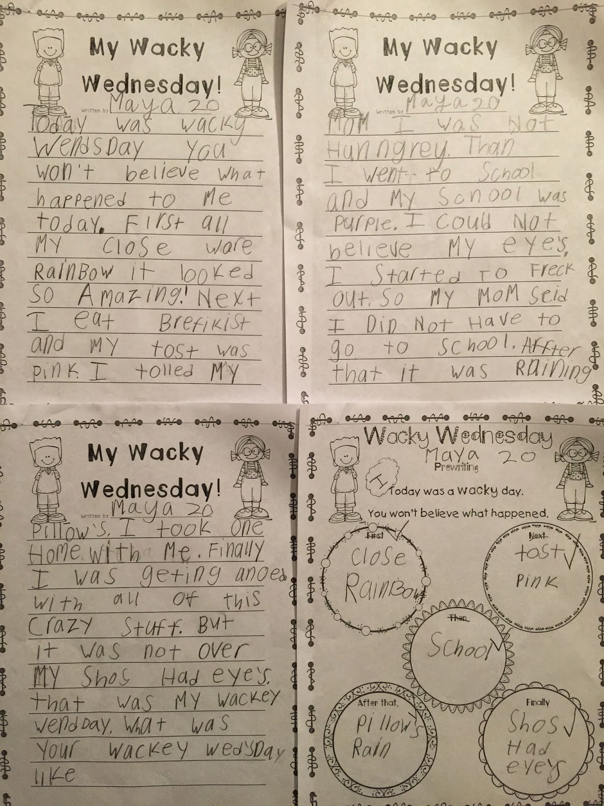 Free Printable Wacky Wednesday Worksheets