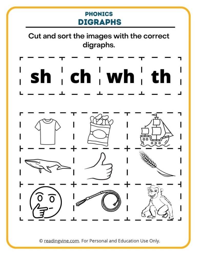 Digraphs Worksheets ReadingVine