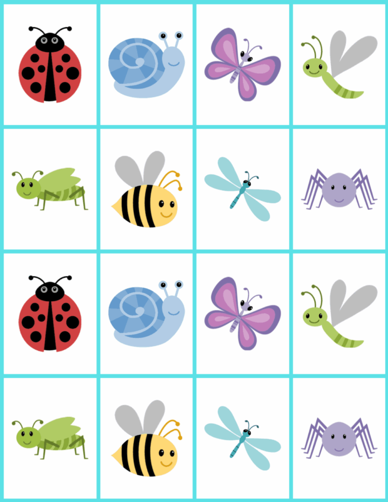 DIY Memory Game Cards For Kids free Printable StlMotherhood