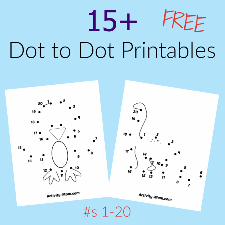 Dot To Dot Worksheets Numbers 1 To 20 free Printable The Activity Mom