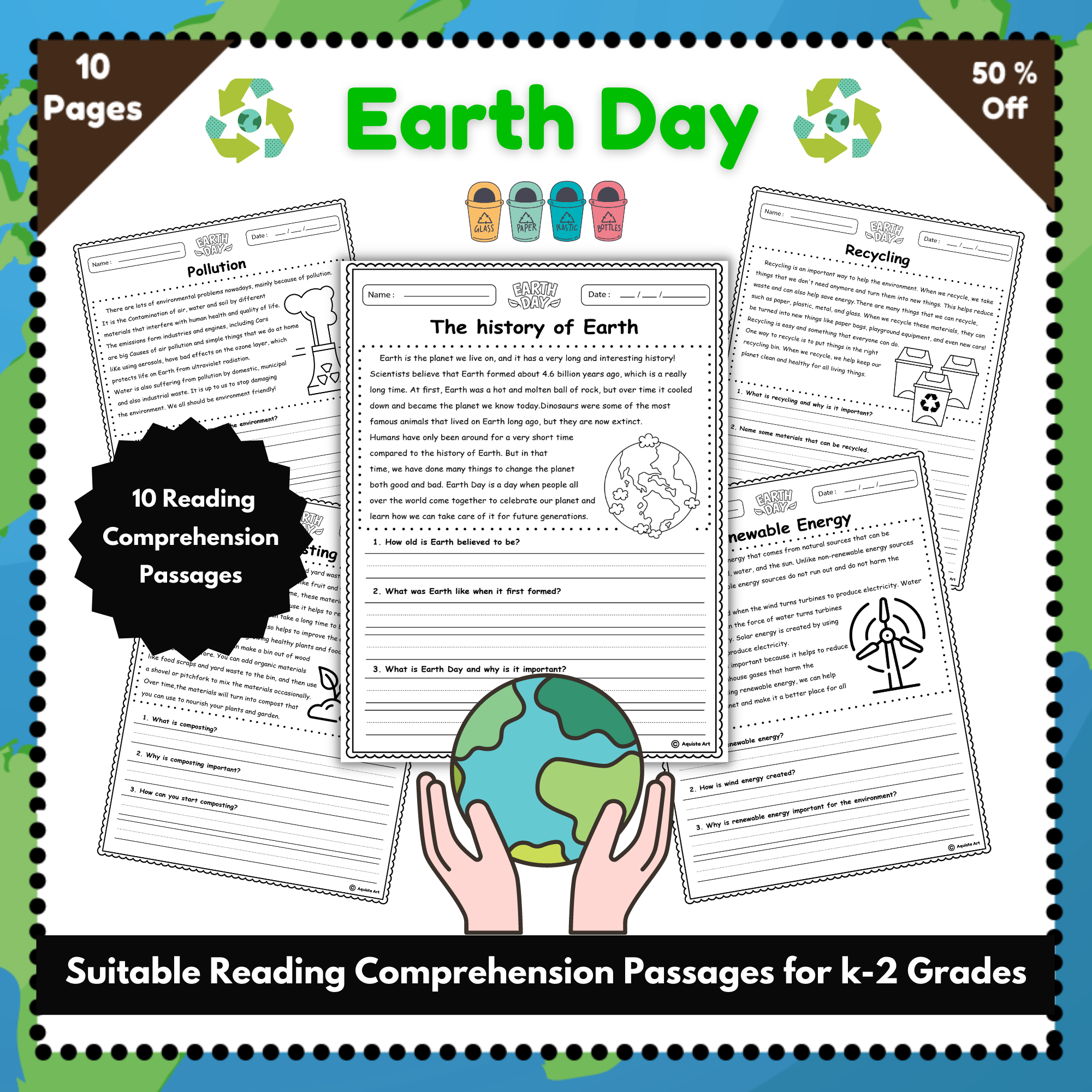 Earth Day Reading Comprehension Passages Perfect For K 2 Grades Made By Teachers