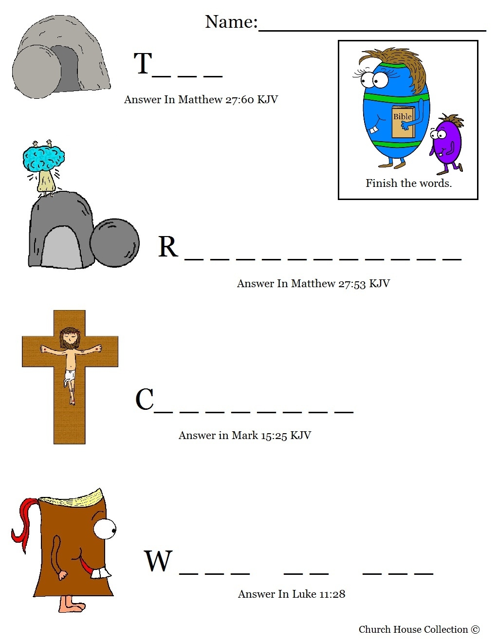 Easter Bible Printables Christian Preschool Printables 
