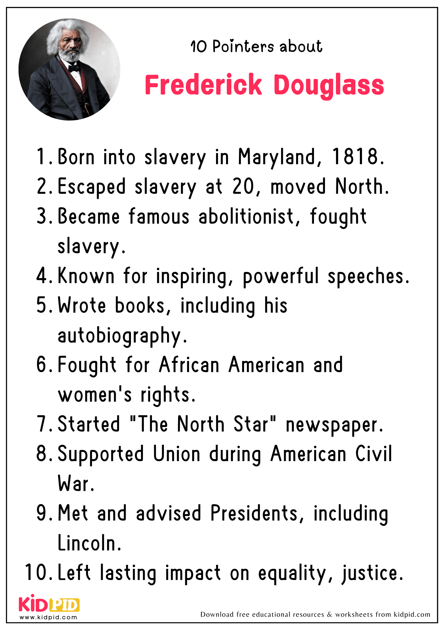 Essay Frederick Douglass Kidpid