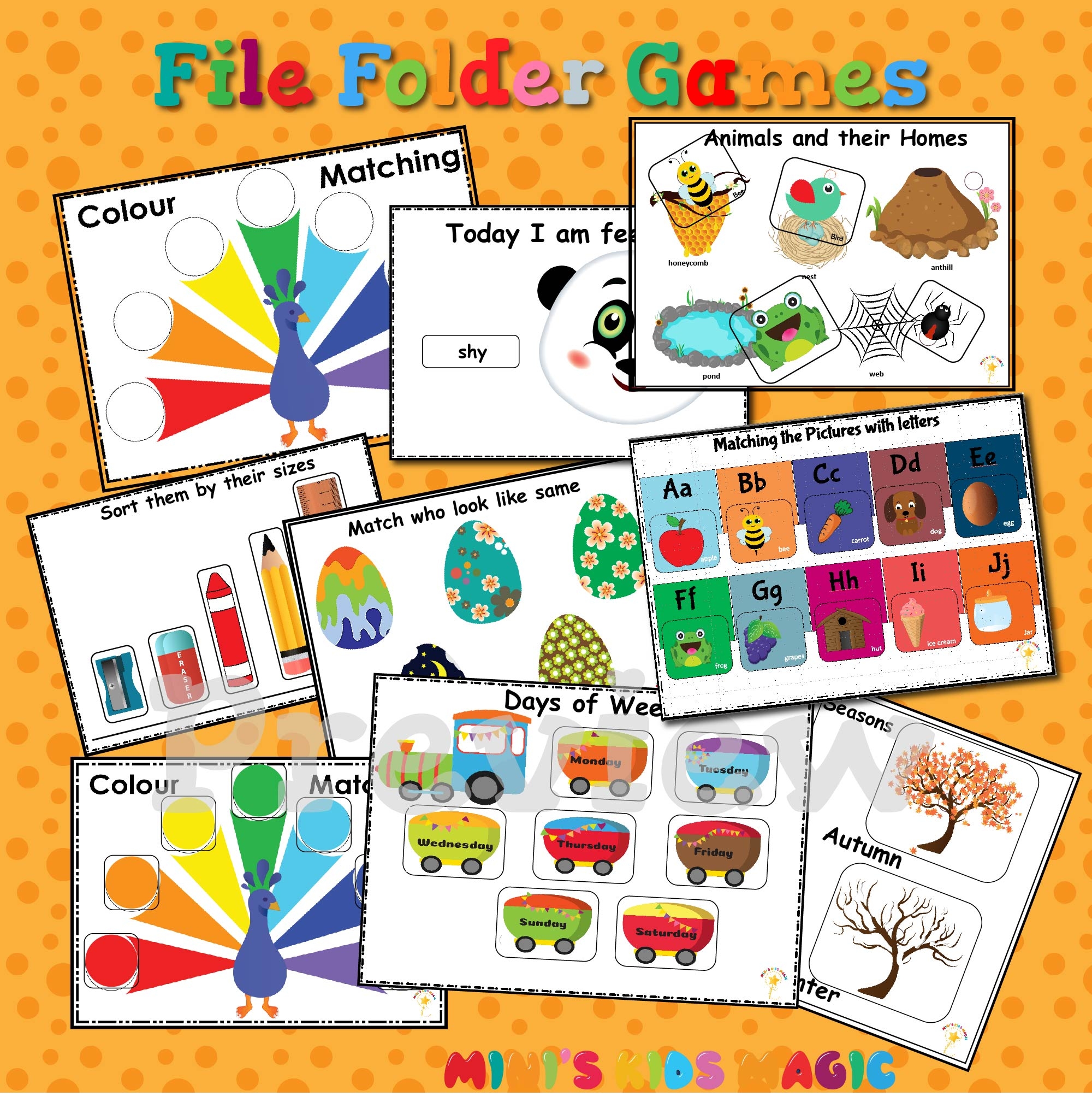 Fall Busy Book Activities File Folder Games Preschool Pre K Homeschool Made By Teachers