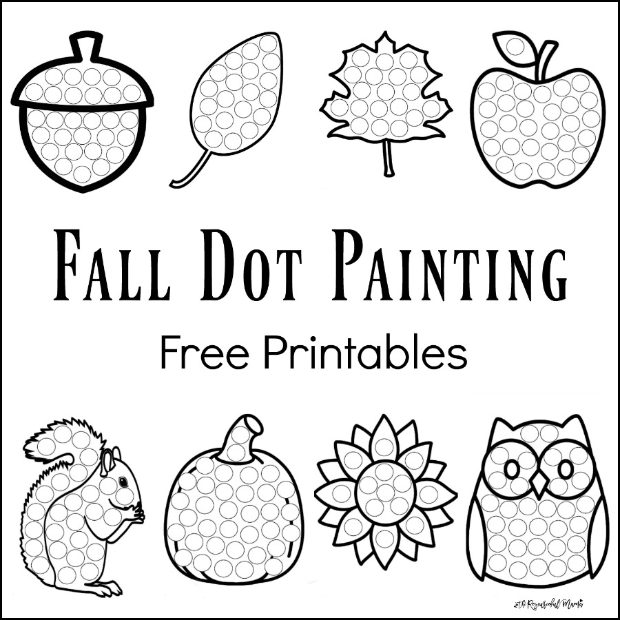 Preschool Dot Art Printables