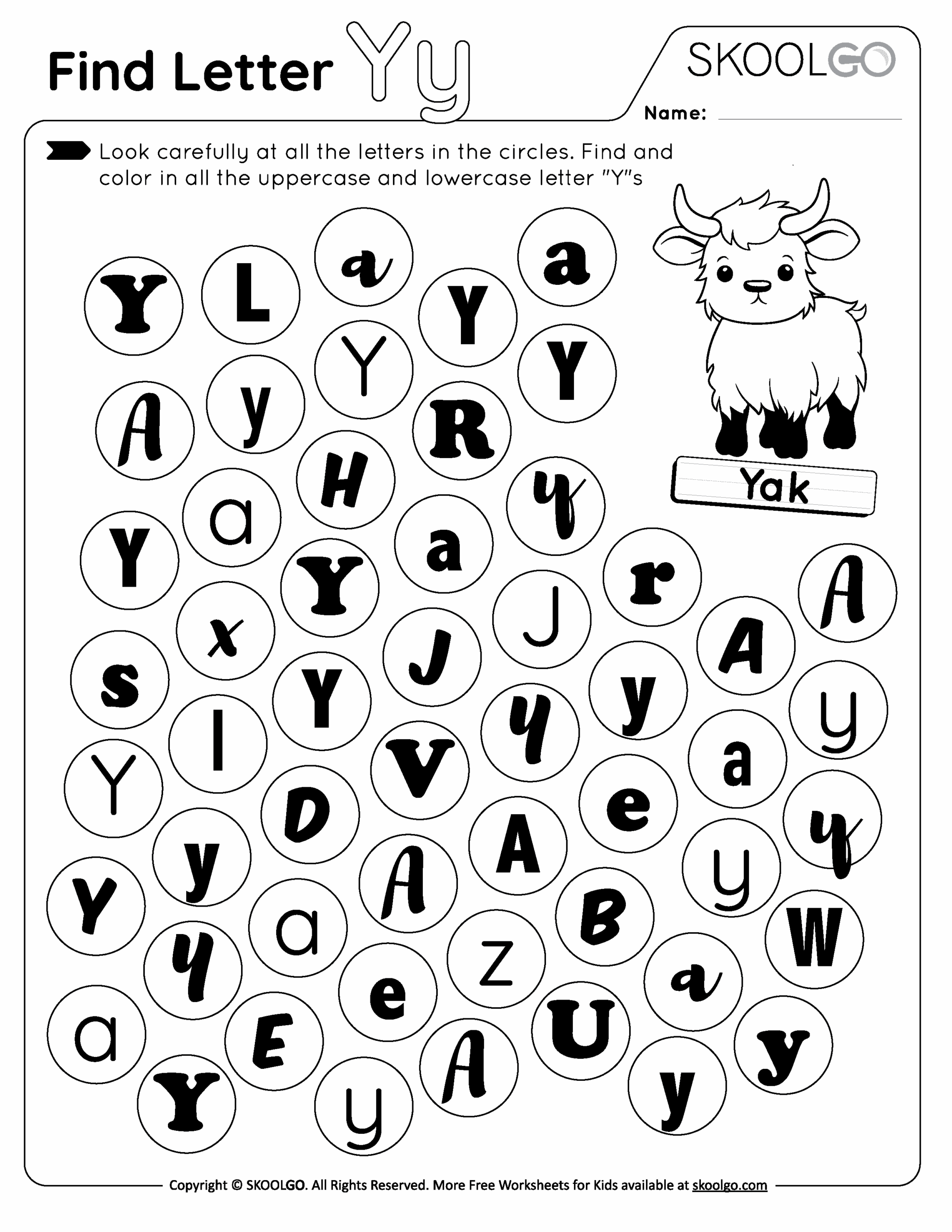 Free Printable Letter Y Worksheets Free Printable Letter Y Worksheets