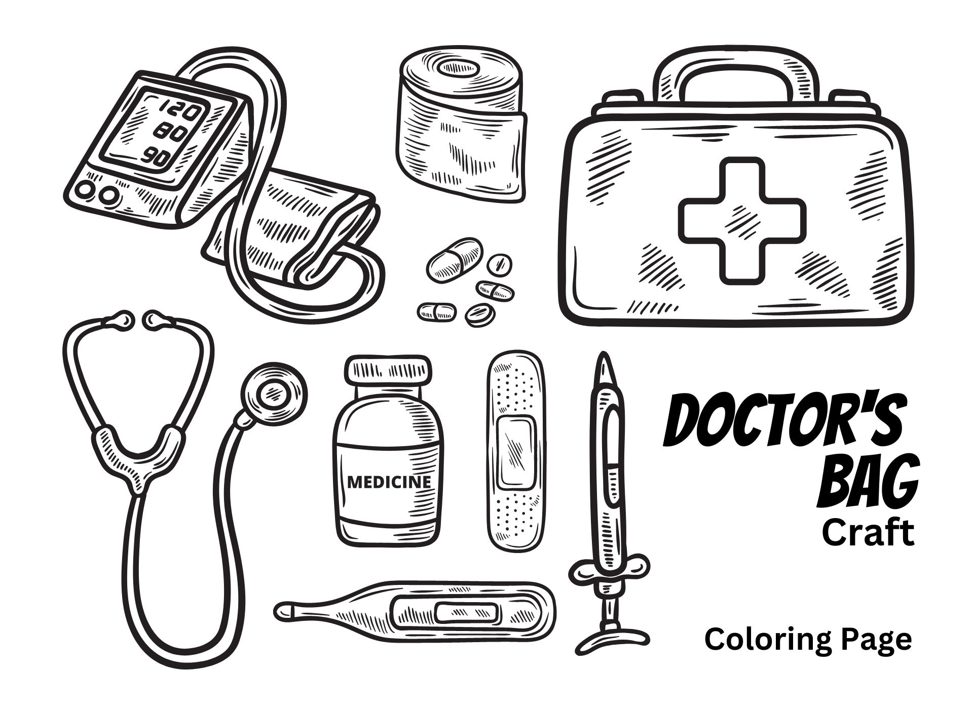 Preschool Doctor Bag Template Printable