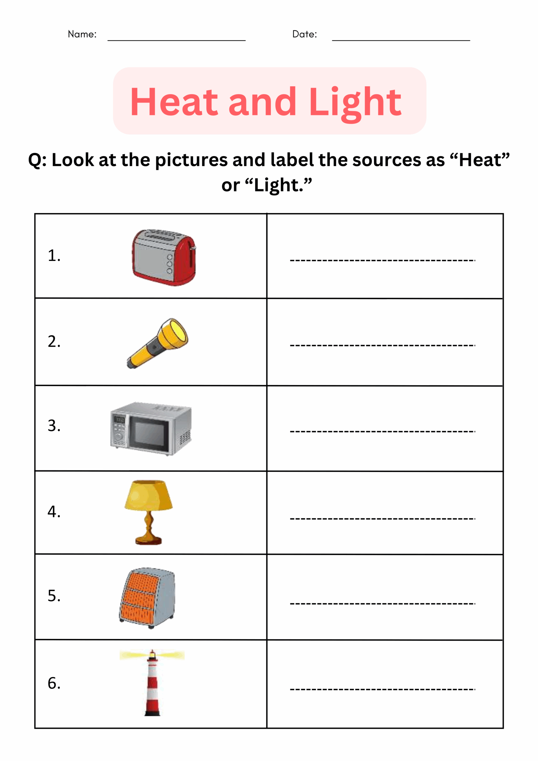 Forms Of Energy Set With Heat And Light Activities For 1st 2nd 3rd Grade Made By Teachers