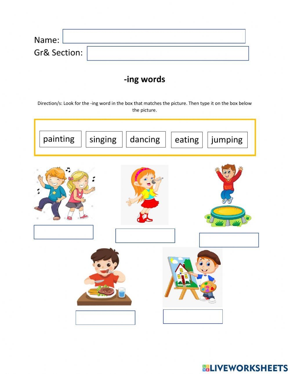 Free Action Words Worksheet Download Free Action Words Worksheet Png Images Free Worksheets On Clipart Library