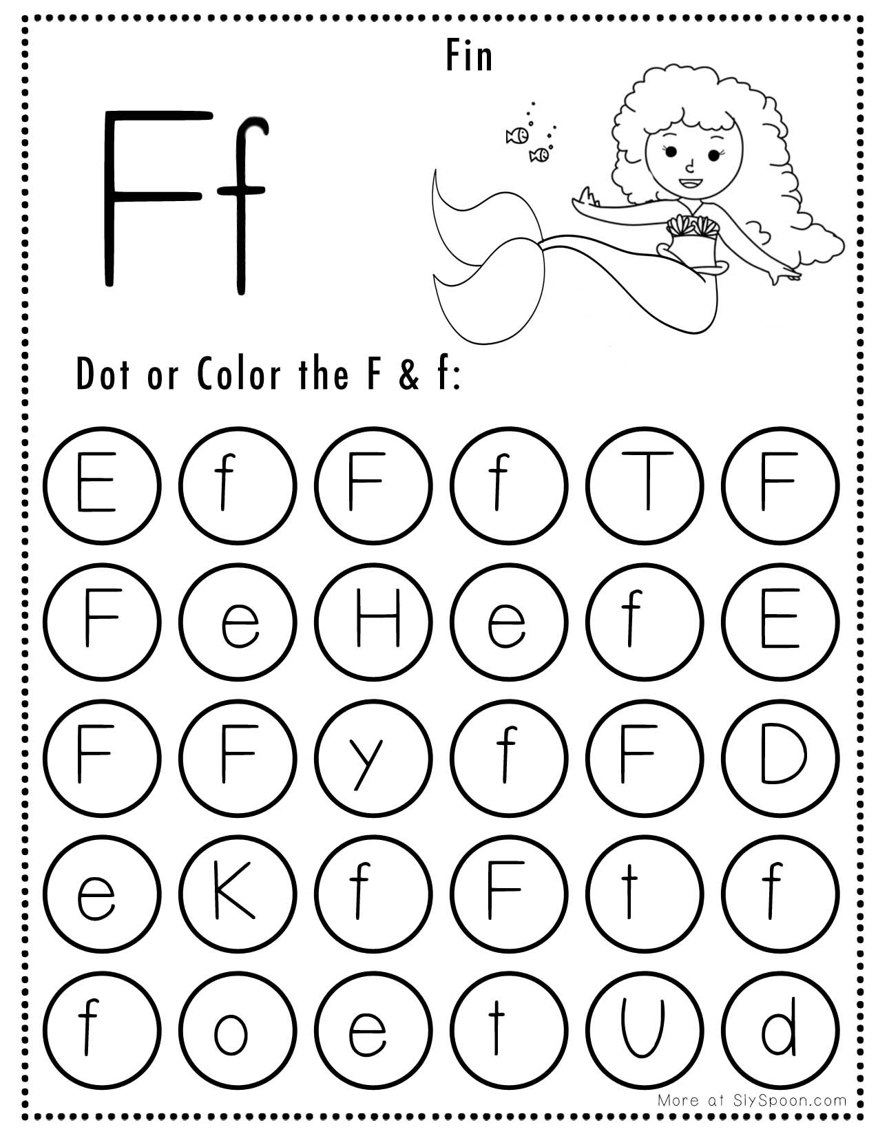 Alphabet F Worksheet